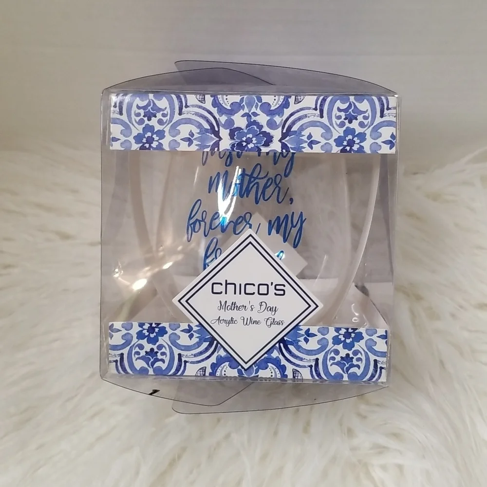Chico's‎ Stemless Acrylic Wine Glass Tumbler For Mother